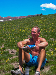 Don Cook on relaxes along Deer Creek Trail, a trail he and his brother Steve figured.