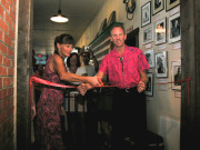 Don Cook and Kay Peterson-Cook open the Mountain Bike Hall of Fame.